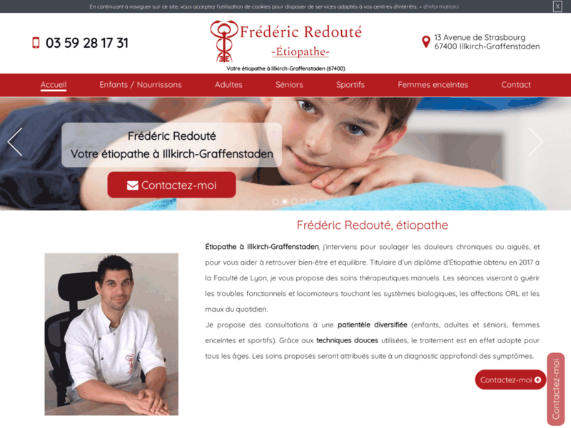 Screenshot du site : Etiopathe à Illkirch - Frédéric Redouté