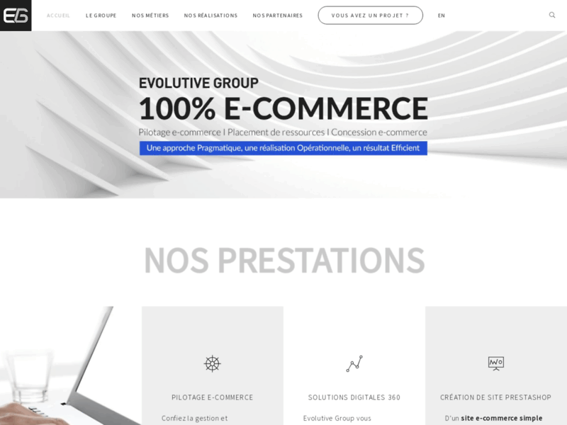 Screenshot du site : Agence Digital e-commerce