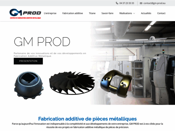 GM PROD : Centre de fabrication additive de pièces métalliques situé à Lyon