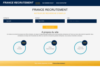 France recrutement : moteur de recherche d'emploi