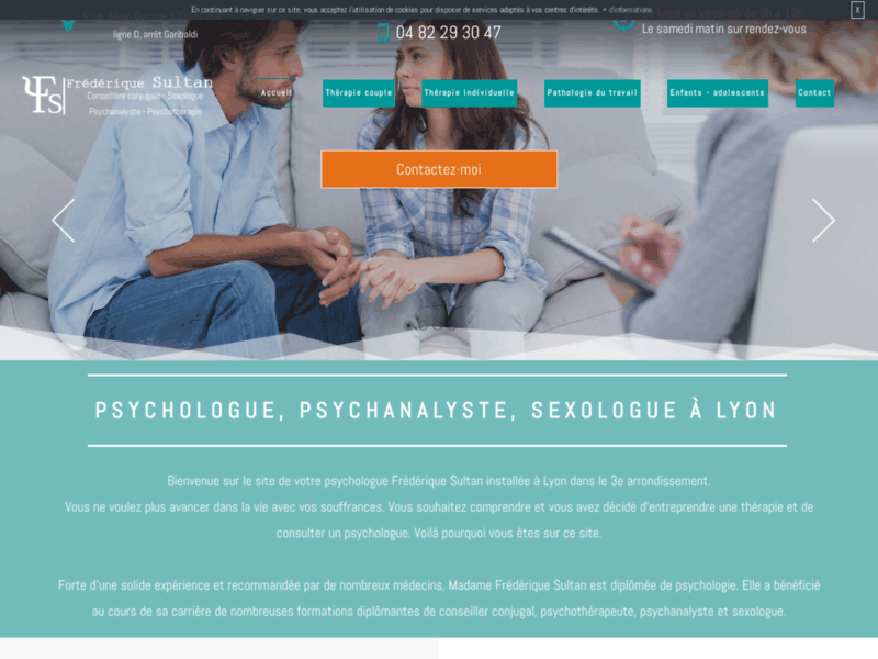 Screenshot du site : Votre psychologue tcc à Lyon