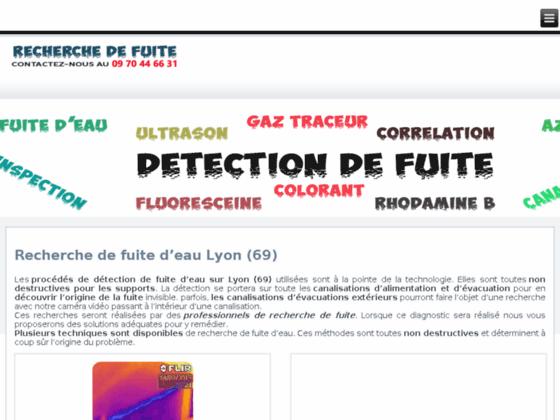 Détails : Service de recherche de fuite à Lyon