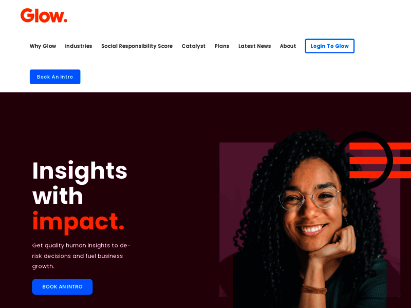 Website's screenshot : Glow- The Glow platform will change the way you ge