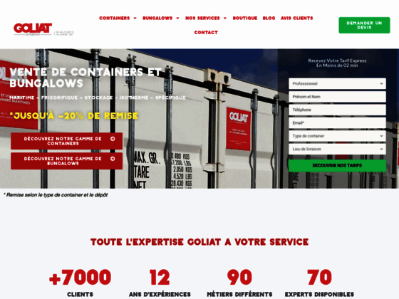 GOLIAT Containers, les meilleurs du container en France 