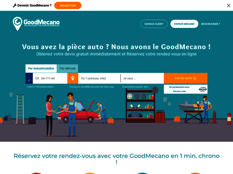 Screenshot du site : goodMecano