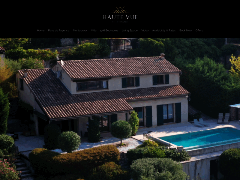 Screenshot du site : Maison de vacances de luxe Montauroux