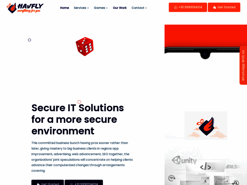 Screenshot du site : Best Web and App Development Services- Havfly