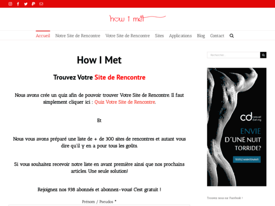How I Met : la plateforme pour trouver son site de rencontre
