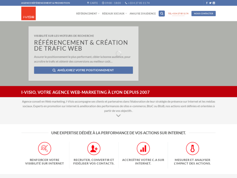 Screenshot du site : Agence Web marketing, référencement SEO & SEA Lyon