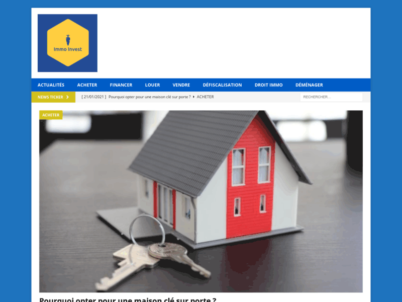 Immo-Invest, site d'informations sur l'immobilier