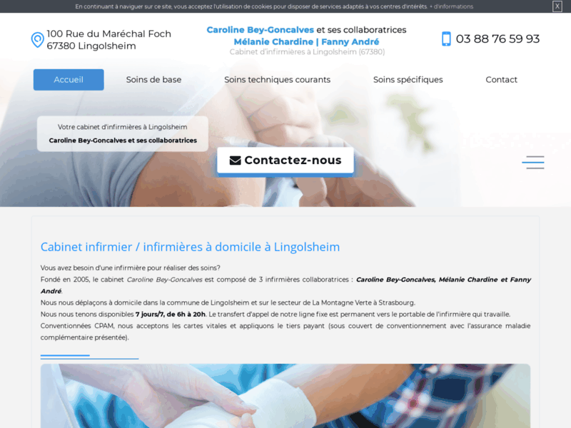 Screenshot du site : Profitez des soins curatifs à Lingolsheim
