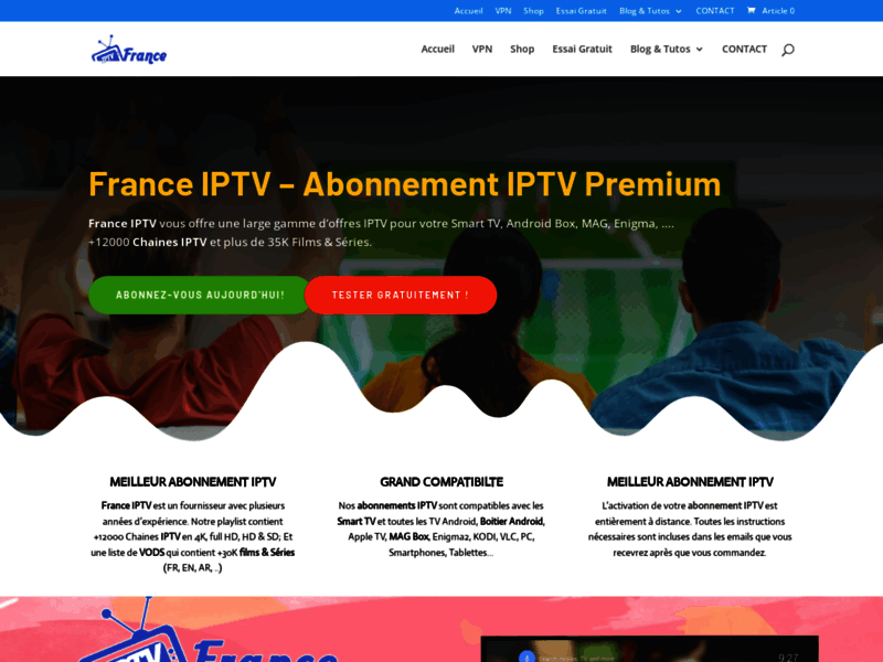 Screenshot du site : Codes IPTV