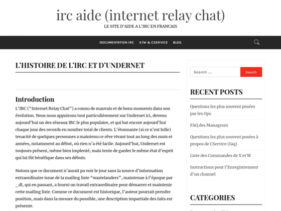 ircaide.org : l'histoire de l'IRC