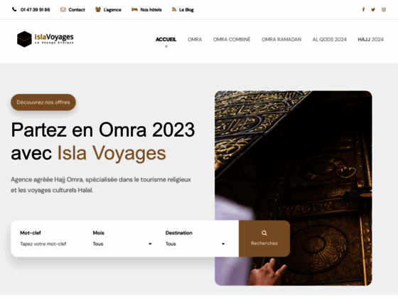 Islavoyages - Agence de voyages agréée - Hajj 2019  Omra Ramadan