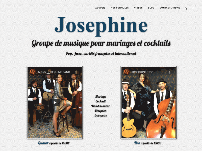 Groupe musical mariage, by Josephine Band