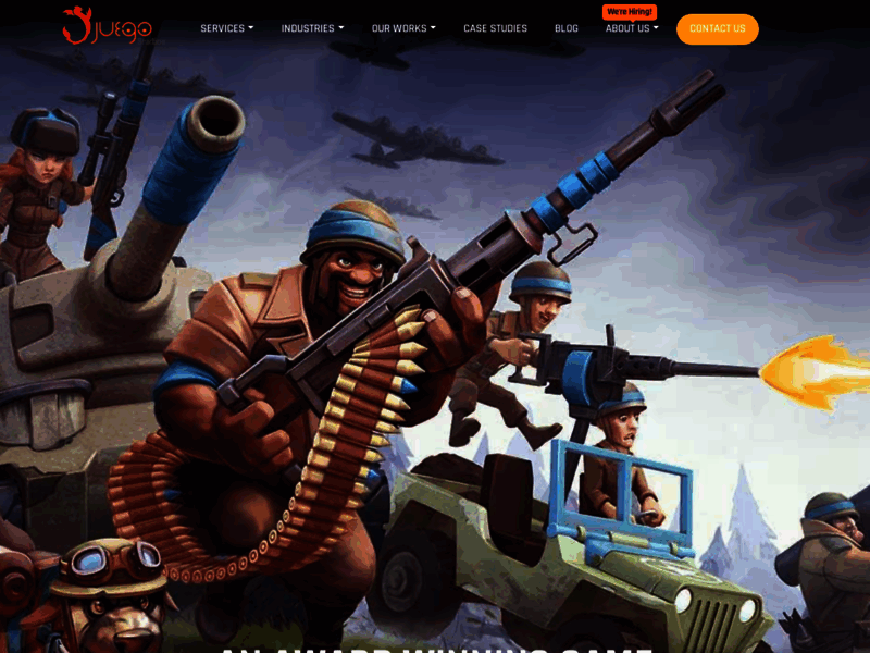 Screenshot du site : Juego Studios