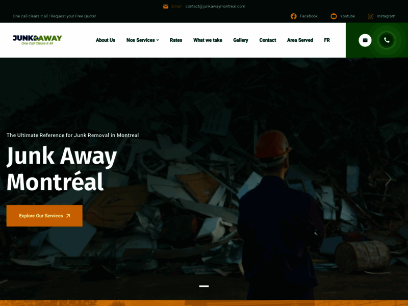 Screenshot du site : Ramassage de meubles Laval