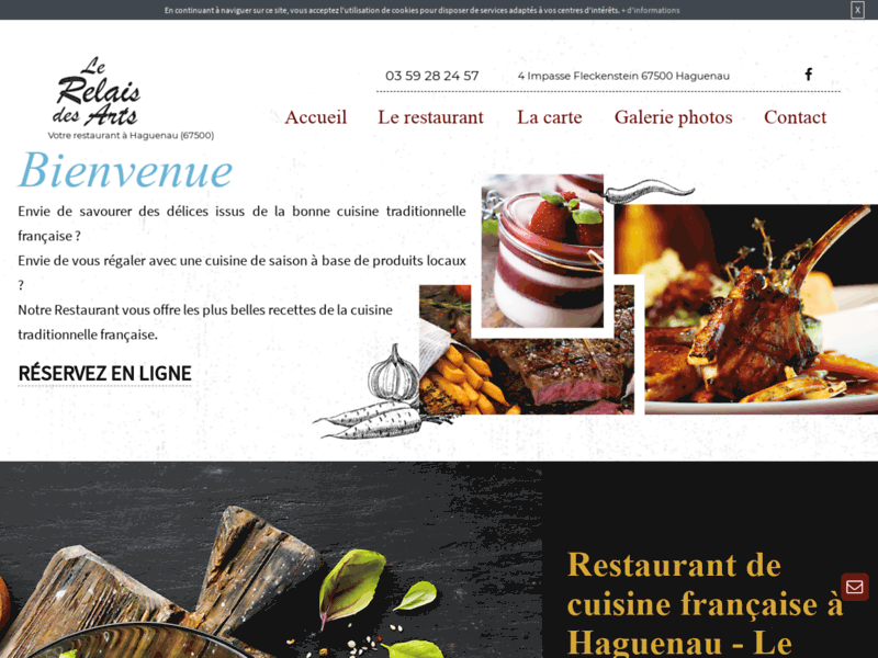 Screenshot du site : Cuisine traditionnelle française à Haguenau