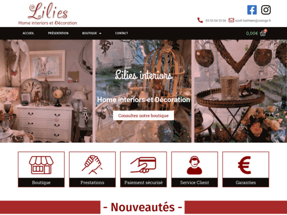 Boutique en ligne décoration maison : Lilies Interiors