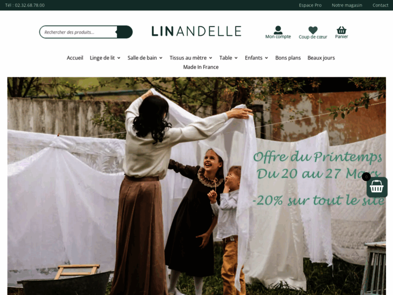 Linandelle expédie sous 24h vos commandes de linge de maison