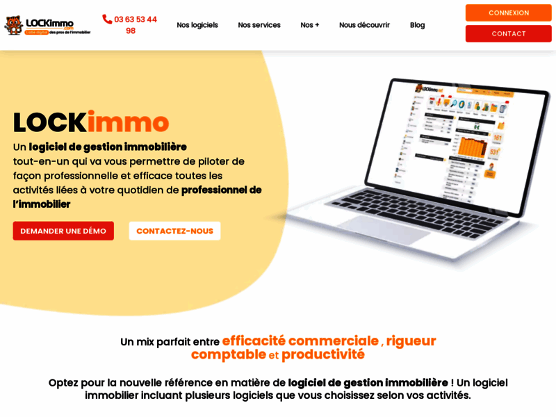 Screenshot du site : Logiciel de gestion locative immobilière LOCKimmo