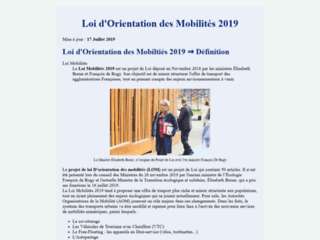 Loi Mobilités 2019