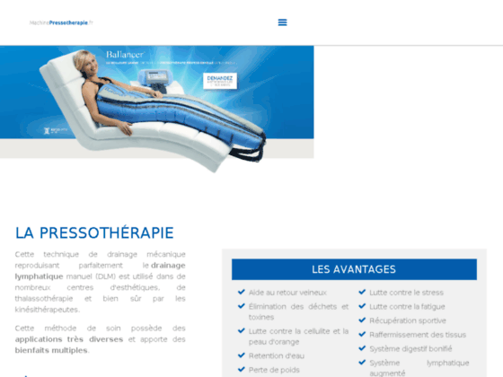machinepressotherapie.fr : fournisseur de machines de pressothérapie