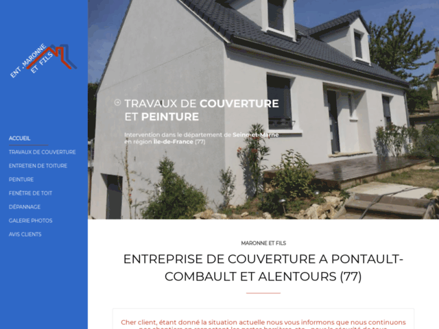 Couvreur-zingueur : Entreprise Maronne et Fils à Pontault-Combault (77)
