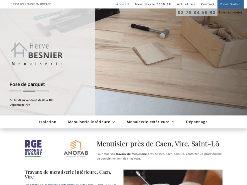 Menuisier Vire, Caen | Hervé BESNIER