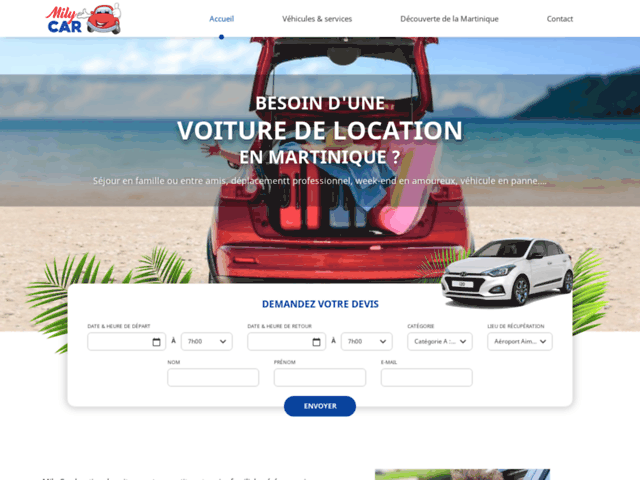 Louer voiture en Martinique - Mily Car