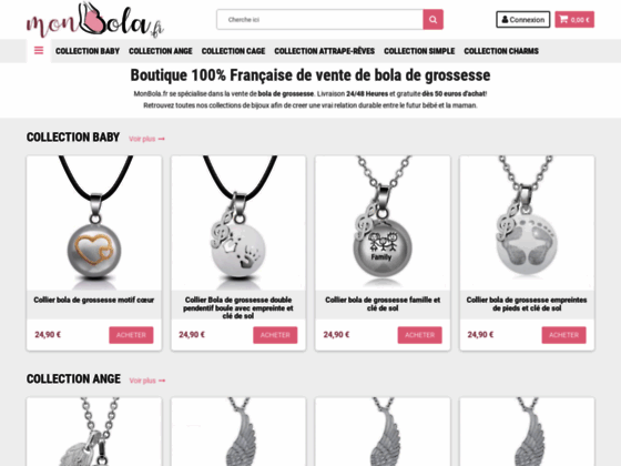 Monbola.fr, boutique en ligne de bola de grossesse