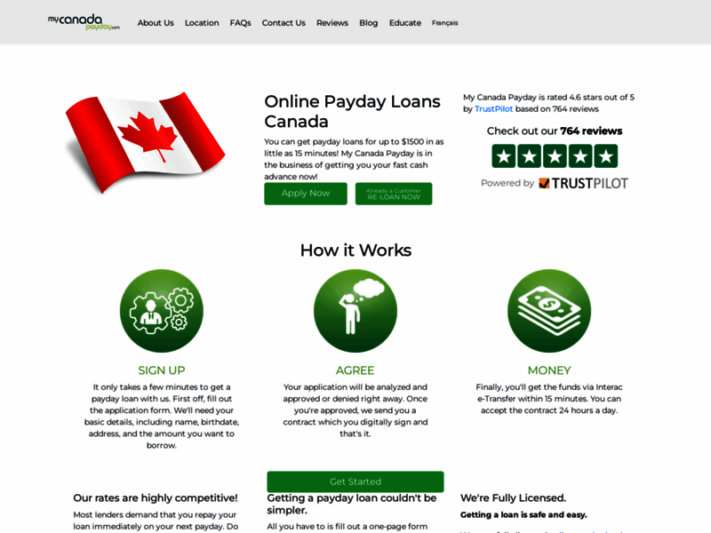                                     My Canada Payday Loans - Prêts Rapide en ligne au Canada        