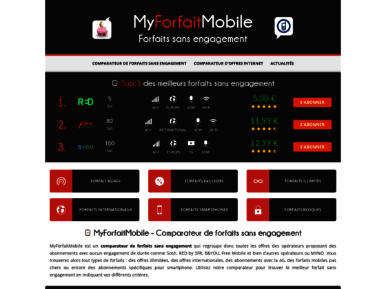 Comparer les abonnements mobiles sans engagement avec My Forfait Mobile
