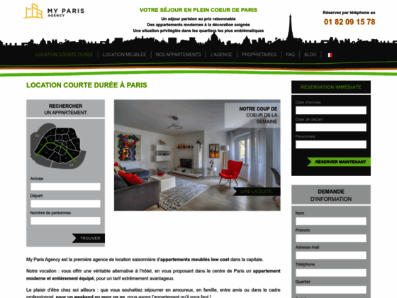 Détails : My Paris Agency - Location de courte durée à Paris