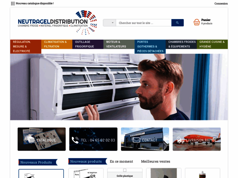 Screenshot du site : Mastic silicone et accessoires de pose