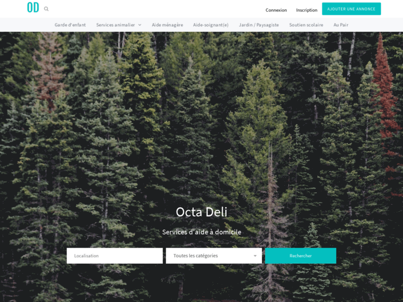 Screenshot du site : Octa Deli - Marketplace
