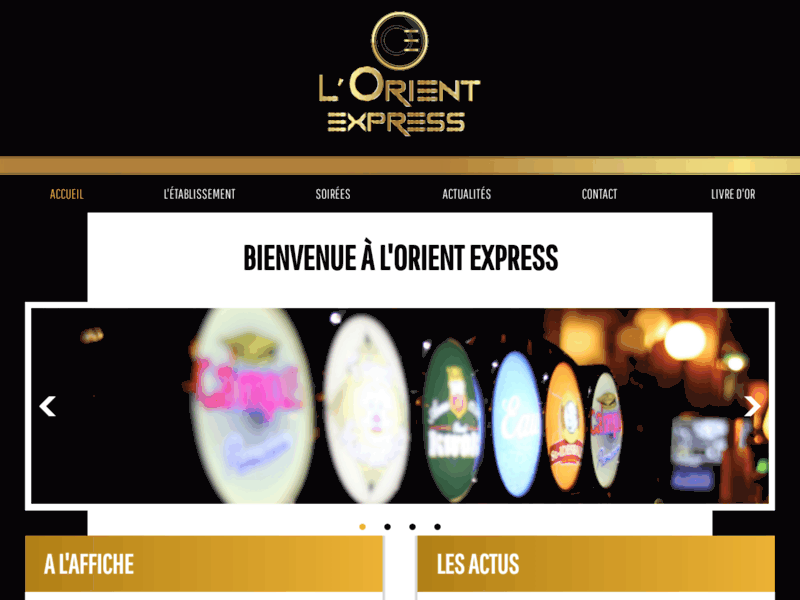 Screenshot du site : l'Orient Express - bar de nuit à Caen