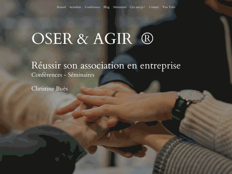 Screenshot du site : Gestion des conflits en entreprise - Oser & Agir
