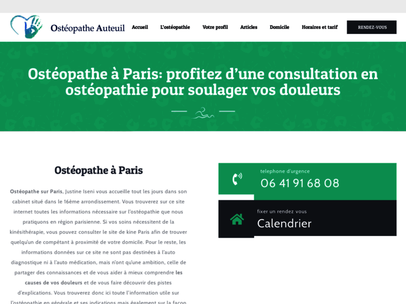 Ostéopathie à Paris 15ème