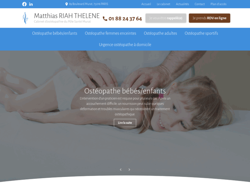 Ostéopathe Paris 16 – Ostéopathie pédiatrique-Matthias RIAH THELENE