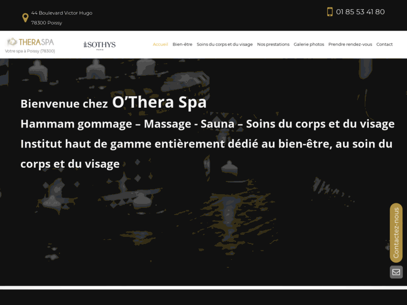 Screenshot du site : Votre sauna et hammam à Poissy (78)