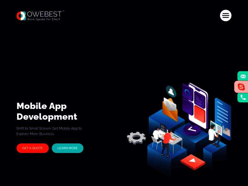 Site screenshot : Mobile App, Web & Blockchain Development Agency