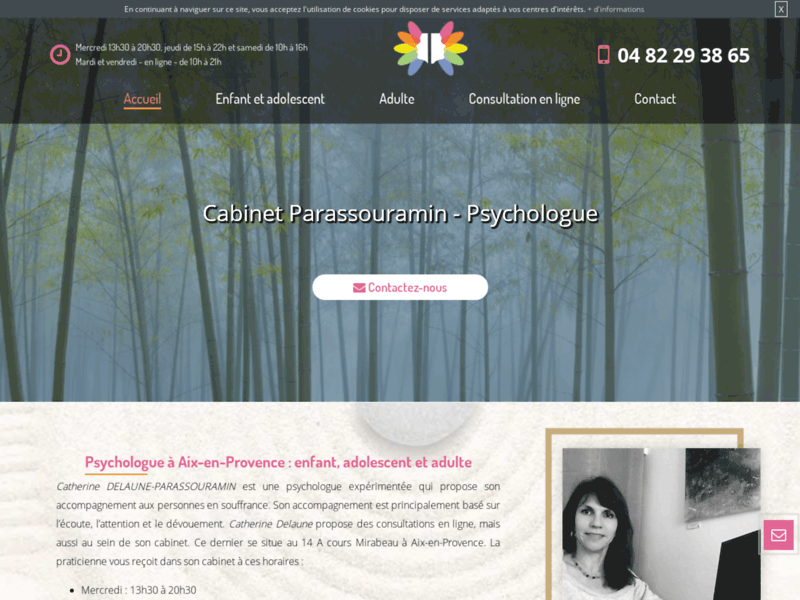 Screenshot du site : Cabinet de Psychologue pour adulte à Aix-en-Proven