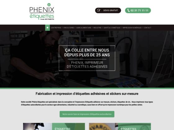 Phenix etiquettes : entreprise de fabrication de stickers et autocollants à Caen