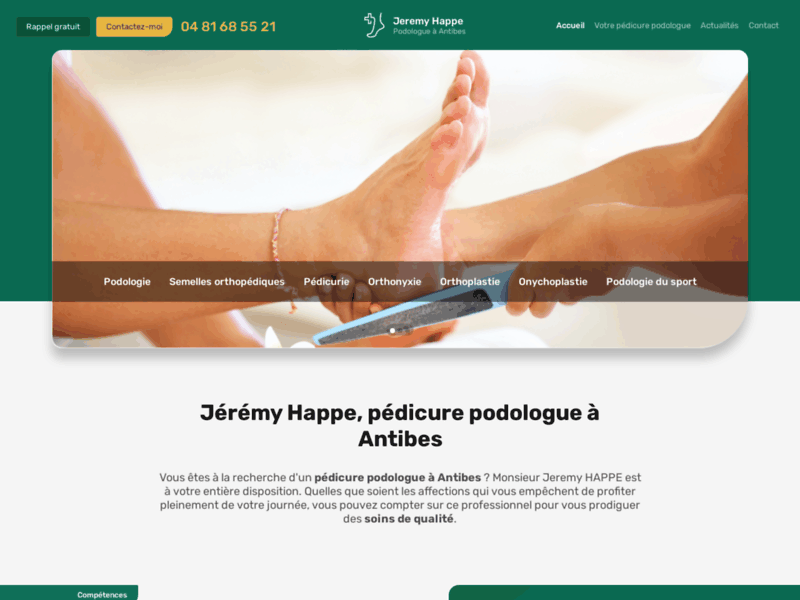 Pédicure podologue à  Antibes | Jérémy Happe