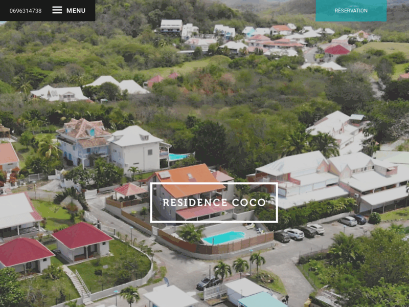Screenshot du site : Location appartement Martinique vacances