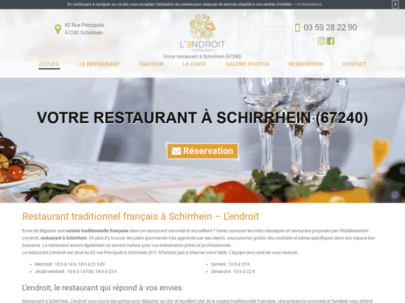 Screenshot du site : Votre traiteur Schirrhein (67)
