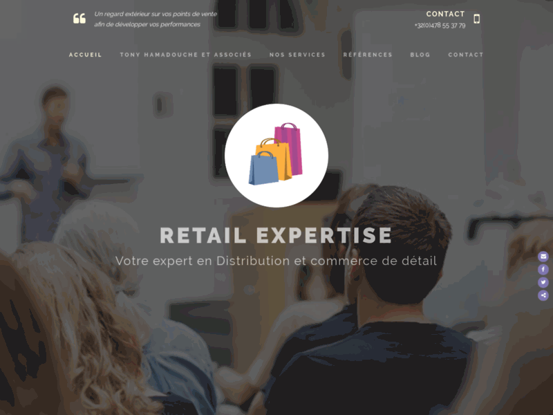 Screenshot du site : Retail Expertise