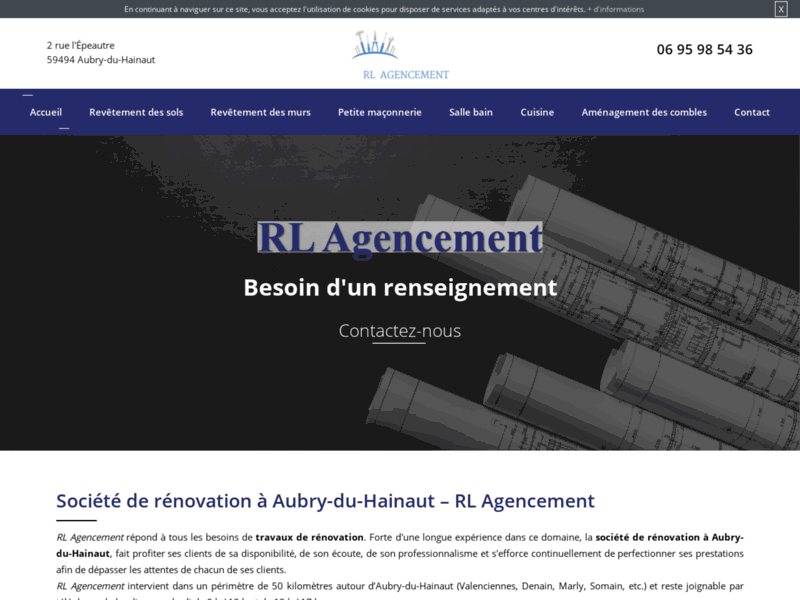 Screenshot du site : Rénovation à Valenciennes