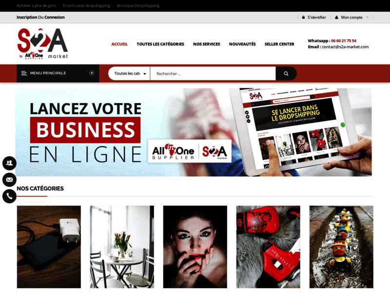 Screenshot du site : Fournisseurs dropshipping Maroc